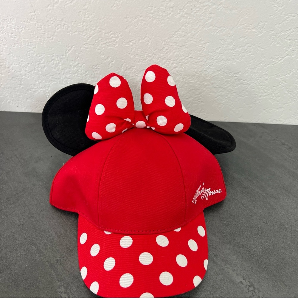 Minnie Mouse Polka Dot Youth Snap Back Baseball Cap Hat Disneyland Disney Parks - Picture 6 of 6